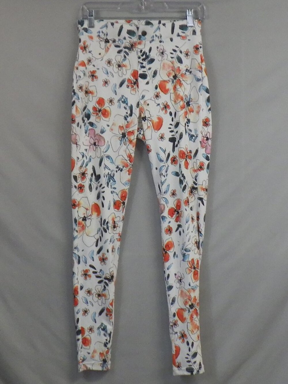 Utopia by Hue Floral Printed Denim Leggings/Jeggings A655